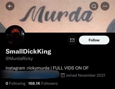 His Instagram <b>murdaricky</b> haves 20k followers. . Murdaricky on twitter